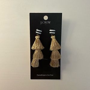 J.Crew Factory gold tassel earrings